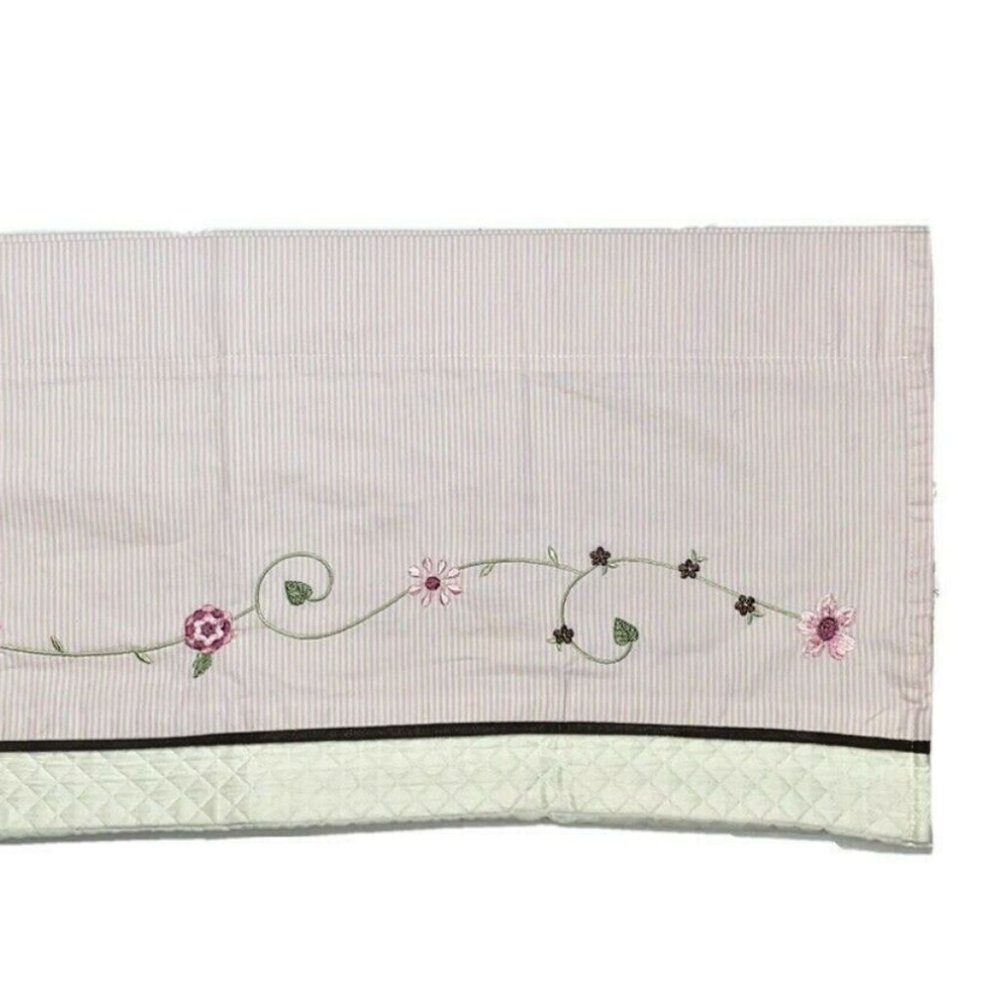 2 Kids Line Luxury Valances Curtains Pink White